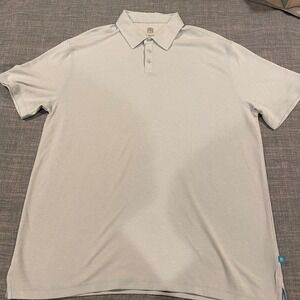 Tori Richard Mens Short Sleeve Polo Shirt Light Blue Textured Golf Top XL
